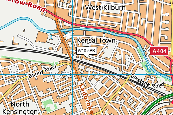 W10 5BB map - OS VectorMap District (Ordnance Survey) W10 5BB map - OS VectorMap District (Ordnance Survey)