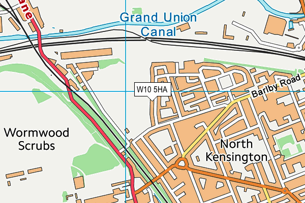 W10 5HA map - OS VectorMap District (Ordnance Survey) W10 5HA map - OS VectorMap District (Ordnance Survey)