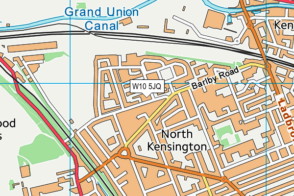 W10 5JQ map - OS VectorMap District (Ordnance Survey)