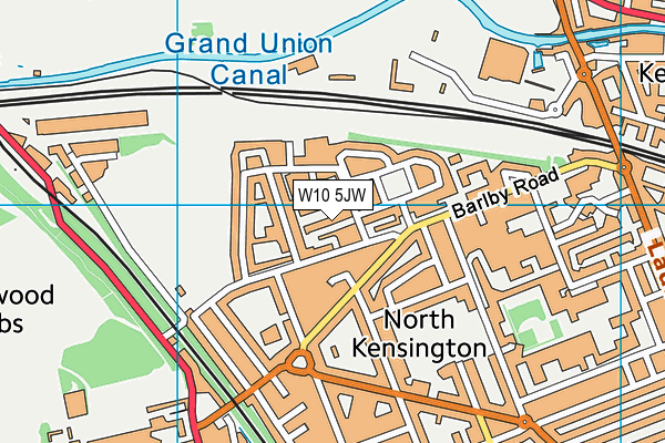 W10 5JW map - OS VectorMap District (Ordnance Survey) W10 5JW map - OS VectorMap District (Ordnance Survey)