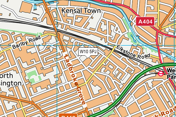 W10 5PJ map - OS VectorMap District (Ordnance Survey)