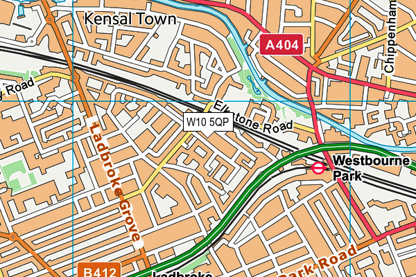 W10 5QP map - OS VectorMap District (Ordnance Survey)