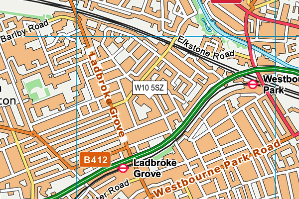 W10 5SZ map - OS VectorMap District (Ordnance Survey)