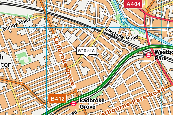W10 5TA map - OS VectorMap District (Ordnance Survey) W10 5TA map - OS VectorMap District (Ordnance Survey)