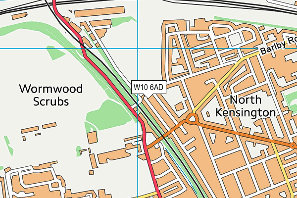 W10 6AD map - OS VectorMap District (Ordnance Survey) W10 6AD map - OS VectorMap District (Ordnance Survey)