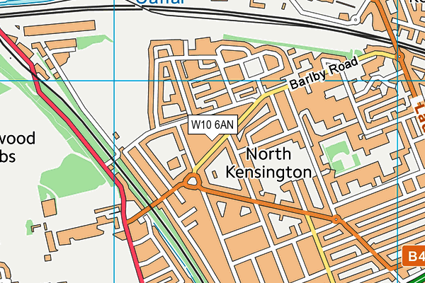 W10 6AN map - OS VectorMap District (Ordnance Survey) W10 6AN map - OS VectorMap District (Ordnance Survey)