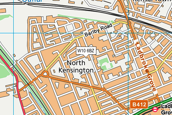 W10 6BZ map - OS VectorMap District (Ordnance Survey) W10 6BZ map - OS VectorMap District (Ordnance Survey)