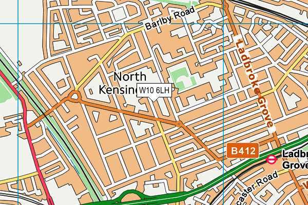 W10 6LH map - OS VectorMap District (Ordnance Survey) W10 6LH map - OS VectorMap District (Ordnance Survey)
