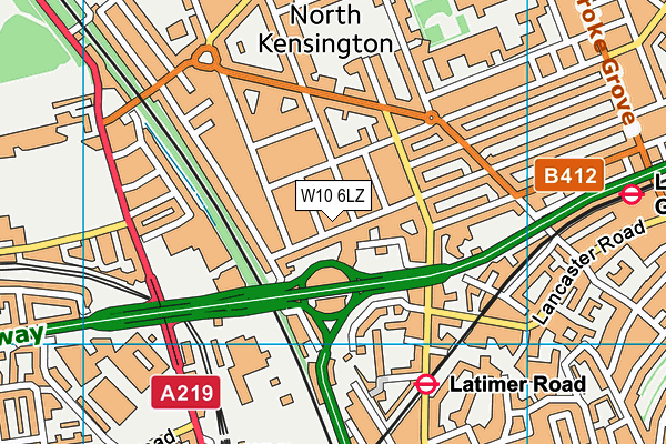 W10 6LZ map - OS VectorMap District (Ordnance Survey) W10 6LZ map - OS VectorMap District (Ordnance Survey)