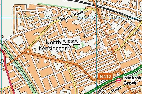 W10 6NW map - OS VectorMap District (Ordnance Survey) W10 6NW map - OS VectorMap District (Ordnance Survey)