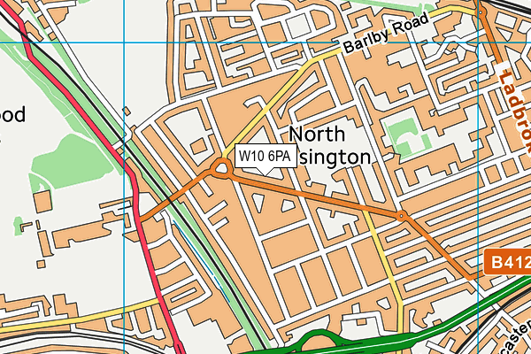 W10 6PA map - OS VectorMap District (Ordnance Survey) W10 6PA map - OS VectorMap District (Ordnance Survey)