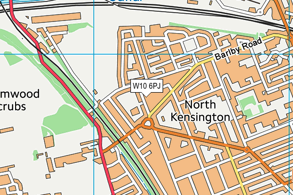 W10 6PJ map - OS VectorMap District (Ordnance Survey) W10 6PJ map - OS VectorMap District (Ordnance Survey)