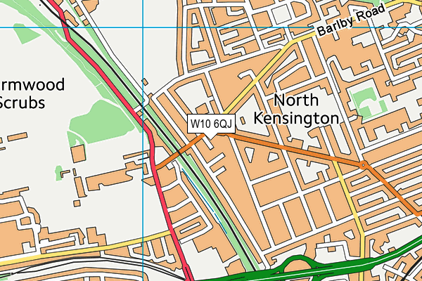 W10 6QJ map - OS VectorMap District (Ordnance Survey) W10 6QJ map - OS VectorMap District (Ordnance Survey)