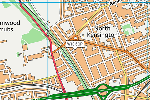 W10 6QP map - OS VectorMap District (Ordnance Survey) W10 6QP map - OS VectorMap District (Ordnance Survey)