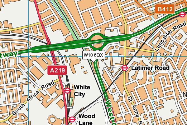 W10 6QX map - OS VectorMap District (Ordnance Survey) W10 6QX map - OS VectorMap District (Ordnance Survey)