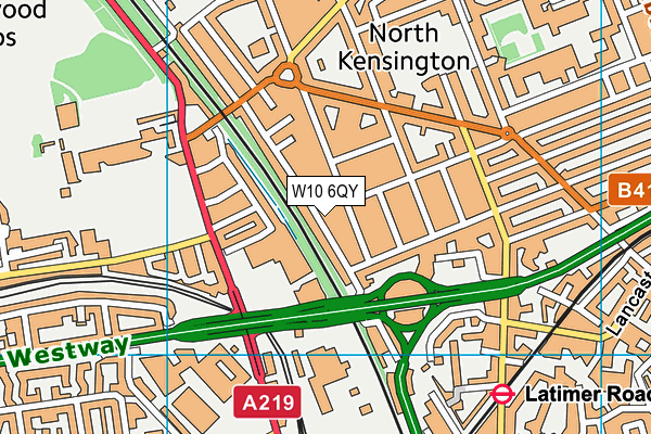 W10 6QY map - OS VectorMap District (Ordnance Survey) W10 6QY map - OS VectorMap District (Ordnance Survey)
