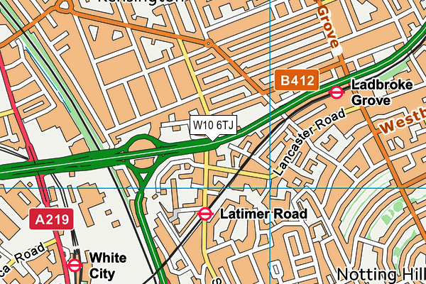 W10 6TJ map - OS VectorMap District (Ordnance Survey) W10 6TJ map - OS VectorMap District (Ordnance Survey)