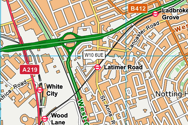 W10 6UE map - OS VectorMap District (Ordnance Survey) W10 6UE map - OS VectorMap District (Ordnance Survey)