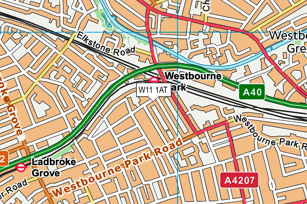 W11 1AT map - OS VectorMap District (Ordnance Survey) W11 1AT map - OS VectorMap District (Ordnance Survey)