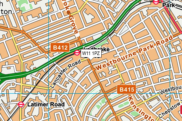 W11 1PZ map - OS VectorMap District (Ordnance Survey) W11 1PZ map - OS VectorMap District (Ordnance Survey)