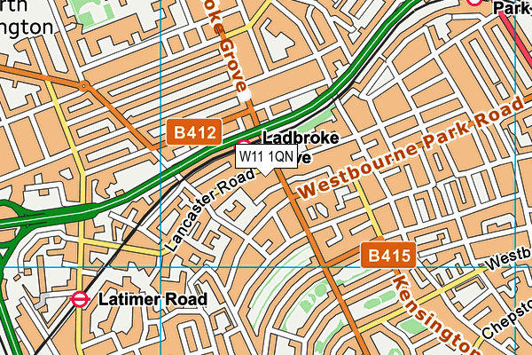W11 1QN map - OS VectorMap District (Ordnance Survey) W11 1QN map - OS VectorMap District (Ordnance Survey)