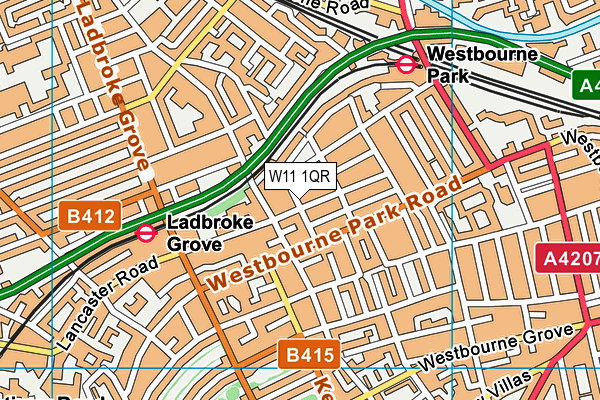 W11 1QR map - OS VectorMap District (Ordnance Survey) W11 1QR map - OS VectorMap District (Ordnance Survey)