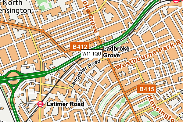 W11 1QU map - OS VectorMap District (Ordnance Survey) W11 1QU map - OS VectorMap District (Ordnance Survey)