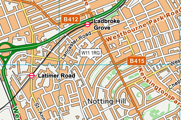 W11 1RG map - OS VectorMap District (Ordnance Survey) W11 1RG map - OS VectorMap District (Ordnance Survey)