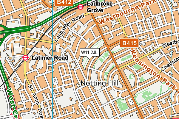 W11 2JL map - OS VectorMap District (Ordnance Survey) W11 2JL map - OS VectorMap District (Ordnance Survey)