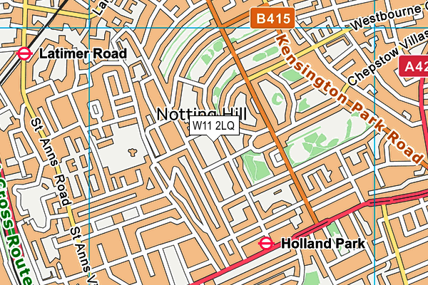 W11 2LQ map - OS VectorMap District (Ordnance Survey) W11 2LQ map - OS VectorMap District (Ordnance Survey)