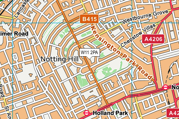 W11 2PA map - OS VectorMap District (Ordnance Survey) W11 2PA map - OS VectorMap District (Ordnance Survey)