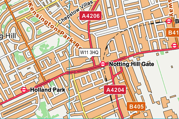 W11 3HQ map - OS VectorMap District (Ordnance Survey) W11 3HQ map - OS VectorMap District (Ordnance Survey)