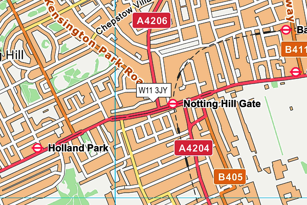 W11 3JY map - OS VectorMap District (Ordnance Survey) W11 3JY map - OS VectorMap District (Ordnance Survey)