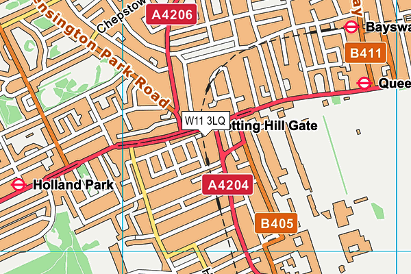 W11 3LQ map - OS VectorMap District (Ordnance Survey) W11 3LQ map - OS VectorMap District (Ordnance Survey)