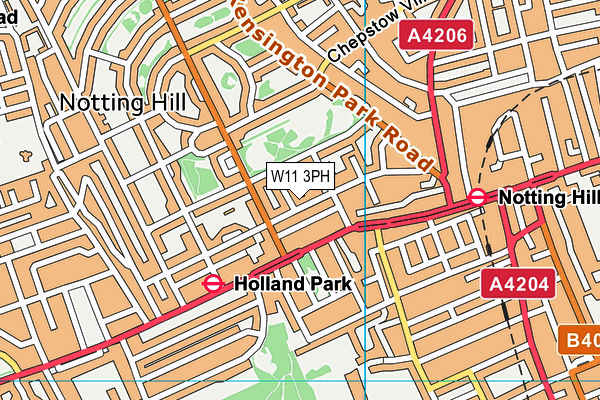 W11 3PH map - OS VectorMap District (Ordnance Survey) W11 3PH map - OS VectorMap District (Ordnance Survey)
