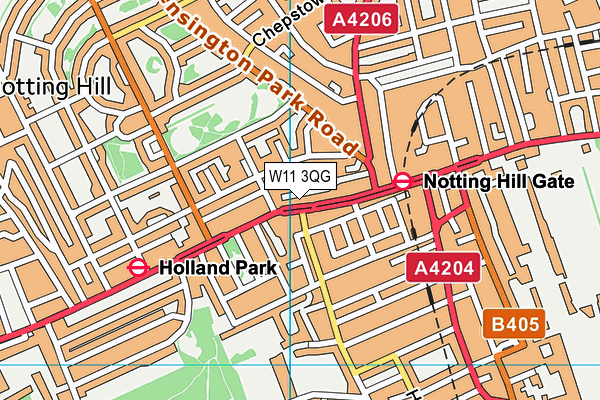 W11 3QG map - OS VectorMap District (Ordnance Survey) W11 3QG map - OS VectorMap District (Ordnance Survey)