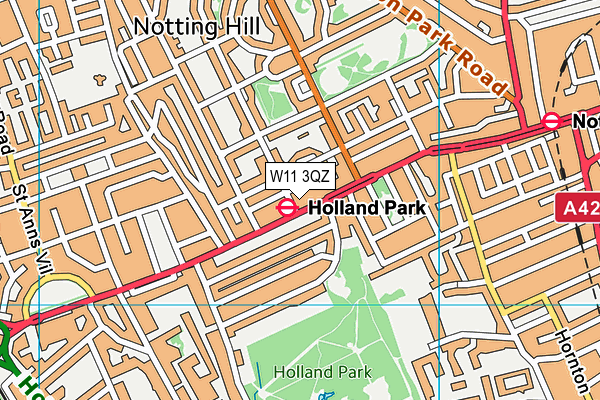 W11 3QZ map - OS VectorMap District (Ordnance Survey)