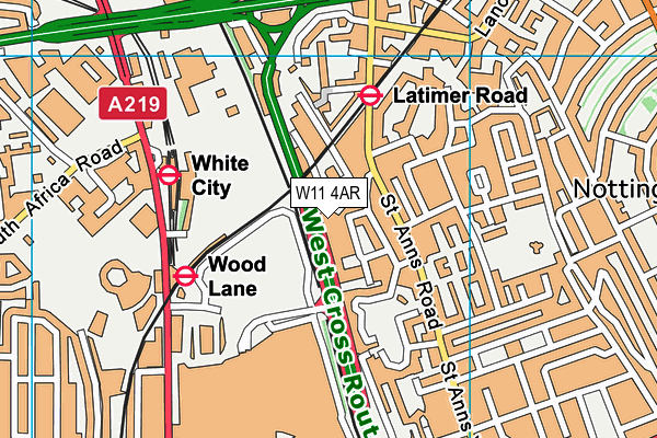 W11 4AR map - OS VectorMap District (Ordnance Survey) W11 4AR map - OS VectorMap District (Ordnance Survey)