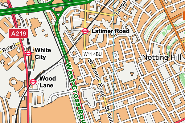 W11 4BU map - OS VectorMap District (Ordnance Survey) W11 4BU map - OS VectorMap District (Ordnance Survey)
