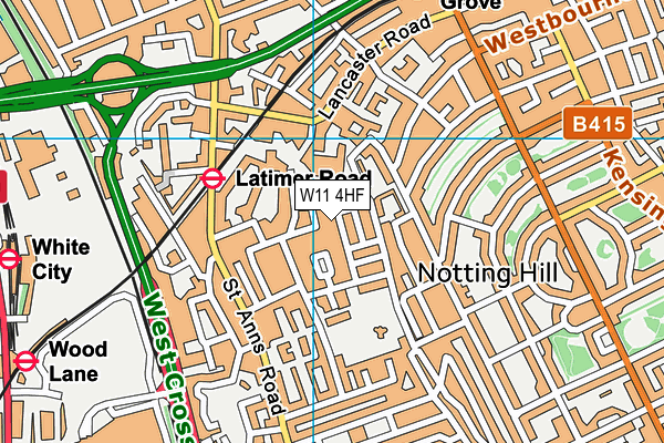 W11 4HF map - OS VectorMap District (Ordnance Survey) W11 4HF map - OS VectorMap District (Ordnance Survey)