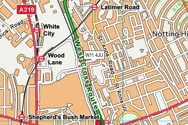 W11 4JU map - OS VectorMap District (Ordnance Survey) W11 4JU map - OS VectorMap District (Ordnance Survey)