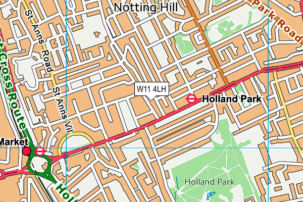 W11 4LH map - OS VectorMap District (Ordnance Survey) W11 4LH map - OS VectorMap District (Ordnance Survey)