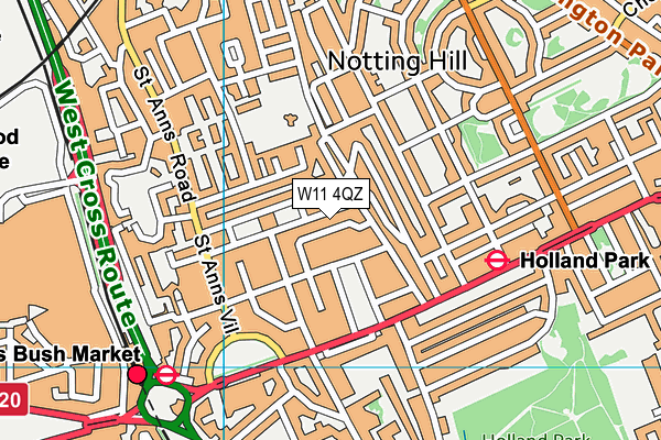 W11 4QZ map - OS VectorMap District (Ordnance Survey) W11 4QZ map - OS VectorMap District (Ordnance Survey)