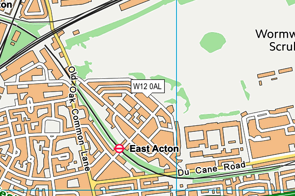 W12 0AL map - OS VectorMap District (Ordnance Survey)