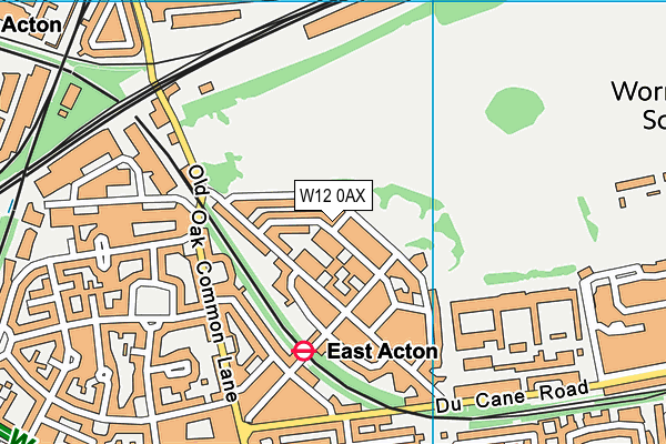 W12 0AX map - OS VectorMap District (Ordnance Survey) W12 0AX map - OS VectorMap District (Ordnance Survey)