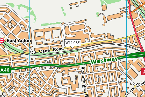 W12 0BF map - OS VectorMap District (Ordnance Survey) W12 0BF map - OS VectorMap District (Ordnance Survey)