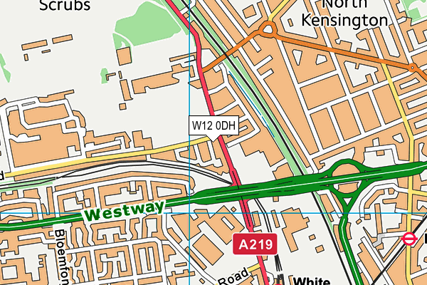 W12 0DH map - OS VectorMap District (Ordnance Survey) W12 0DH map - OS VectorMap District (Ordnance Survey)