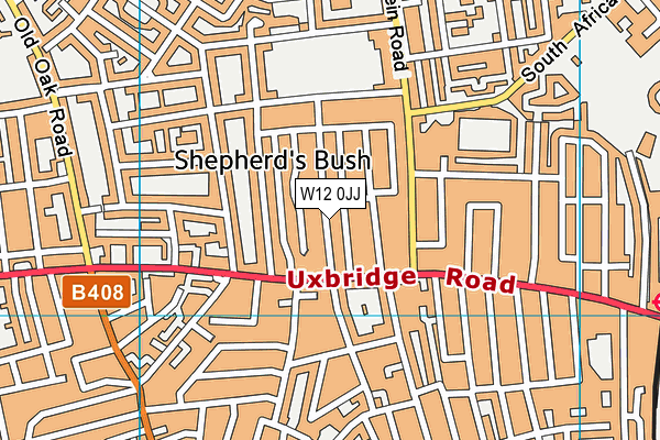 W12 0JJ map - OS VectorMap District (Ordnance Survey) W12 0JJ map - OS VectorMap District (Ordnance Survey)