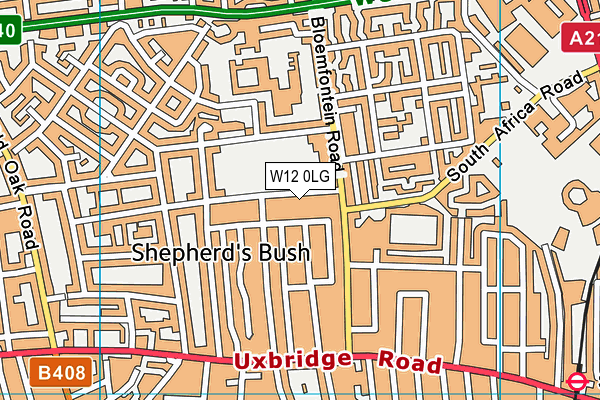 W12 0LG map - OS VectorMap District (Ordnance Survey) W12 0LG map - OS VectorMap District (Ordnance Survey)