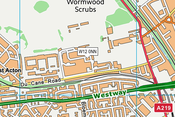 W12 0NN map - OS VectorMap District (Ordnance Survey)